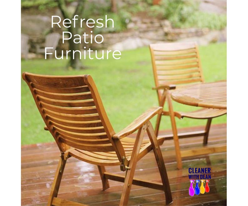 Your weekly cleaning tip from the best commercial janitorial cleaning services company in Dayton: Refresh patio furniture