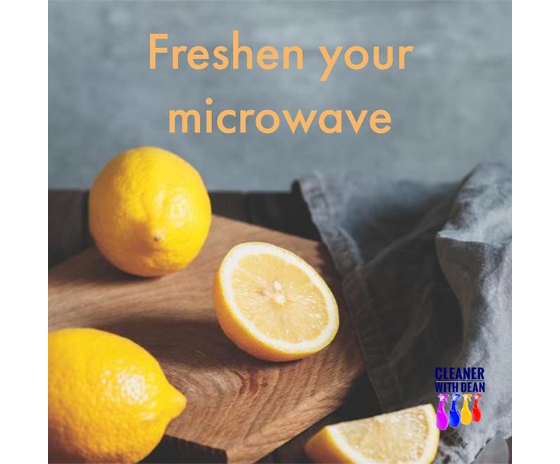 Your weekly cleaning tip from the best commercial janitorial cleaning services company in Dayton: Freshen your microwave