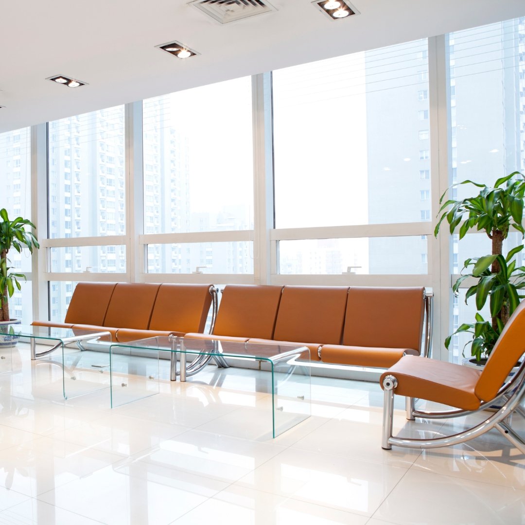 Dental Office Cleaning – Clean dental office reception area showing professional cleaning standards Columbus Ohio