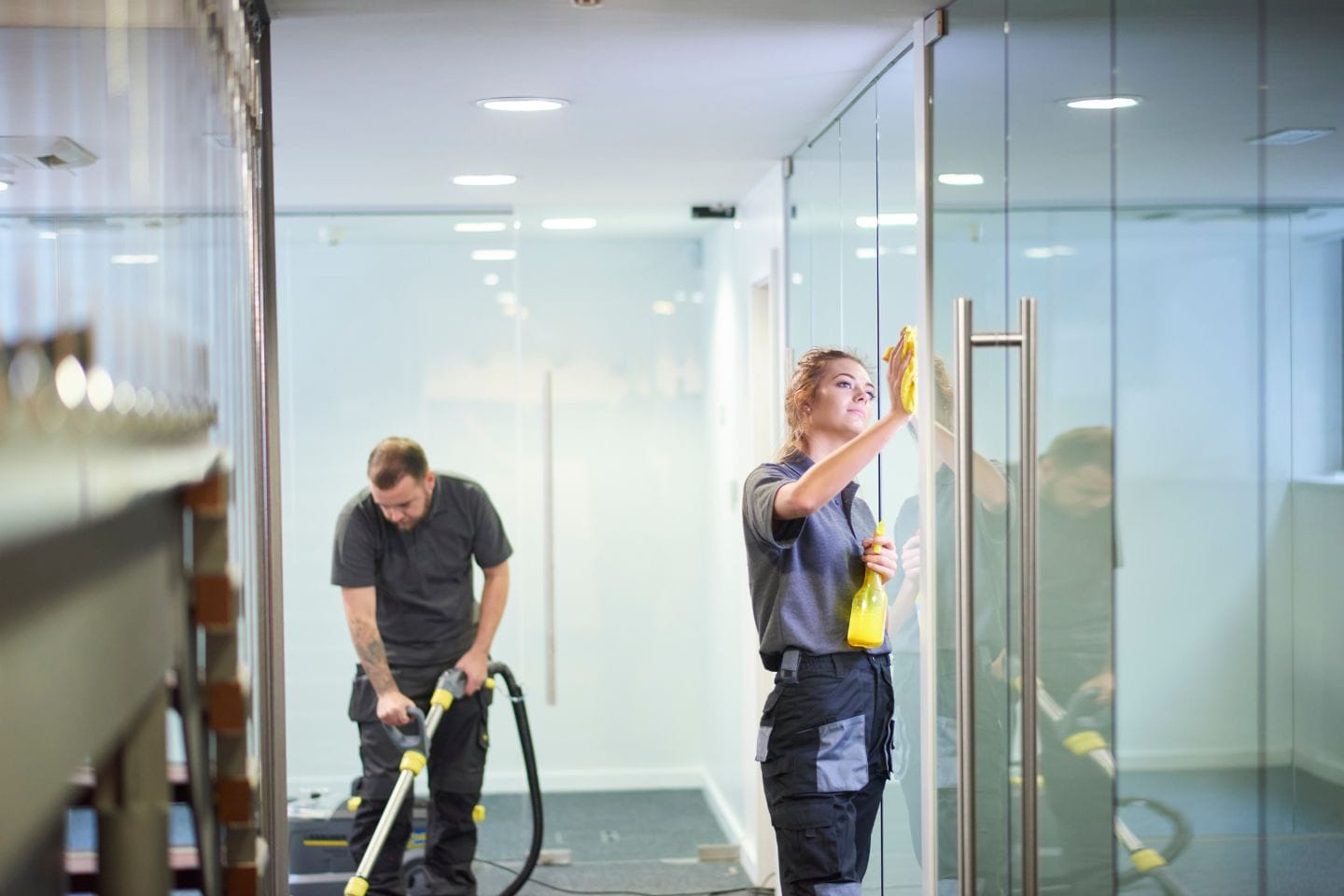 Medical Offices Cleaning Company in Dayton – doctor’s office lobby being professionally cleaned